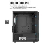 AeroCool кутия Case mATX - Trinity Mini-G-BK-v3 - 3 fans included, Tempered Glass - Image 6