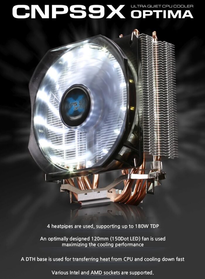 Zalman охлаждане за процесор CPU Cooler CNPS9X OPTIMA Intel/AMD - Image 4