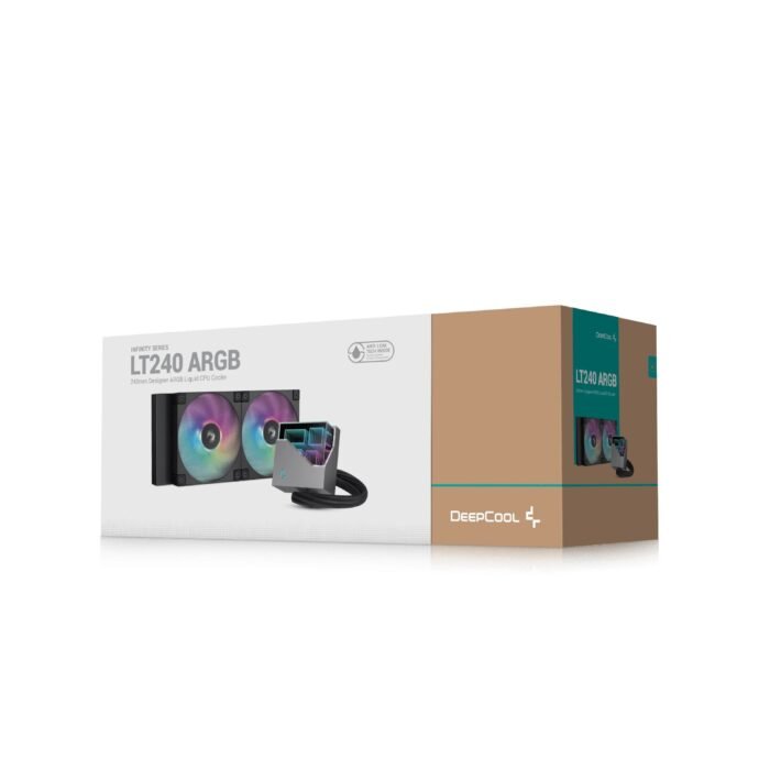 DeepCool водно охлаждане Water Cooling LT240 - Addressable RGB, Infinity mirror design - LGA1851/AM5 - Image 6