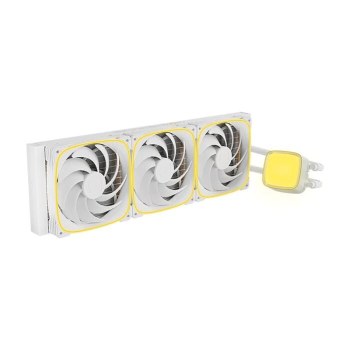 Geometric Future водно охлаждане Water Cooling - Eskimo Pro 420 White - Addressable RGB, LGA1851/AM5 - Image 4