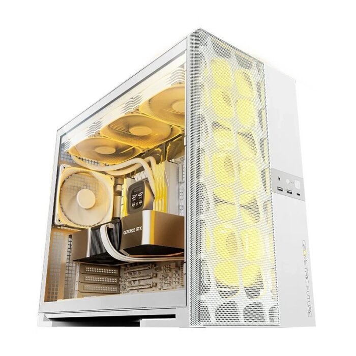 Geometric Future кутия Case EATX - Model 5 Vent White - 5 x 140 mm aRGB fans included - Image 1