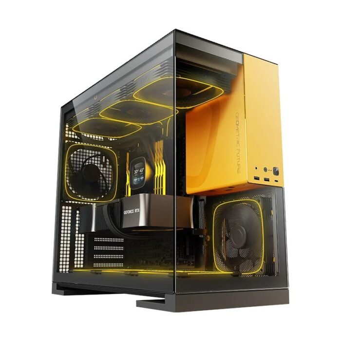 Geometric Future кутия Case EATX - Model 5 Black/Yellow - Image 2