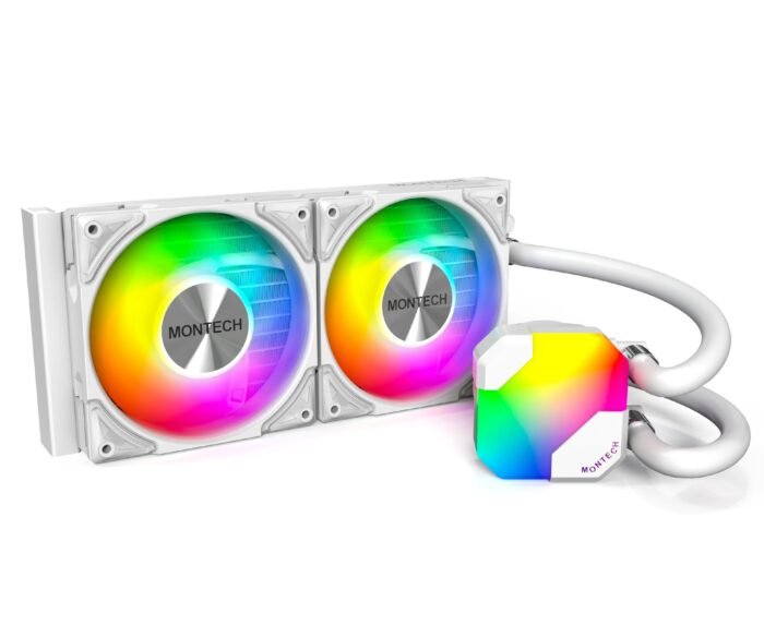 Montech водно охлаждане Hyper Flow ARGB 240, CPU Liquid Cooler, White - Image 1