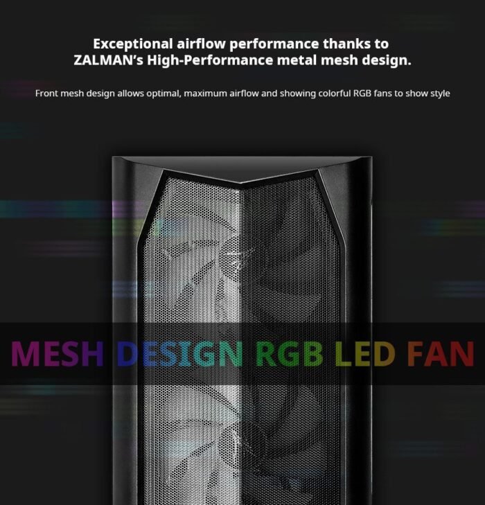 Zalman кутия за компютър Case ATX - N4 - RGB, Tempered Glass - Image 6