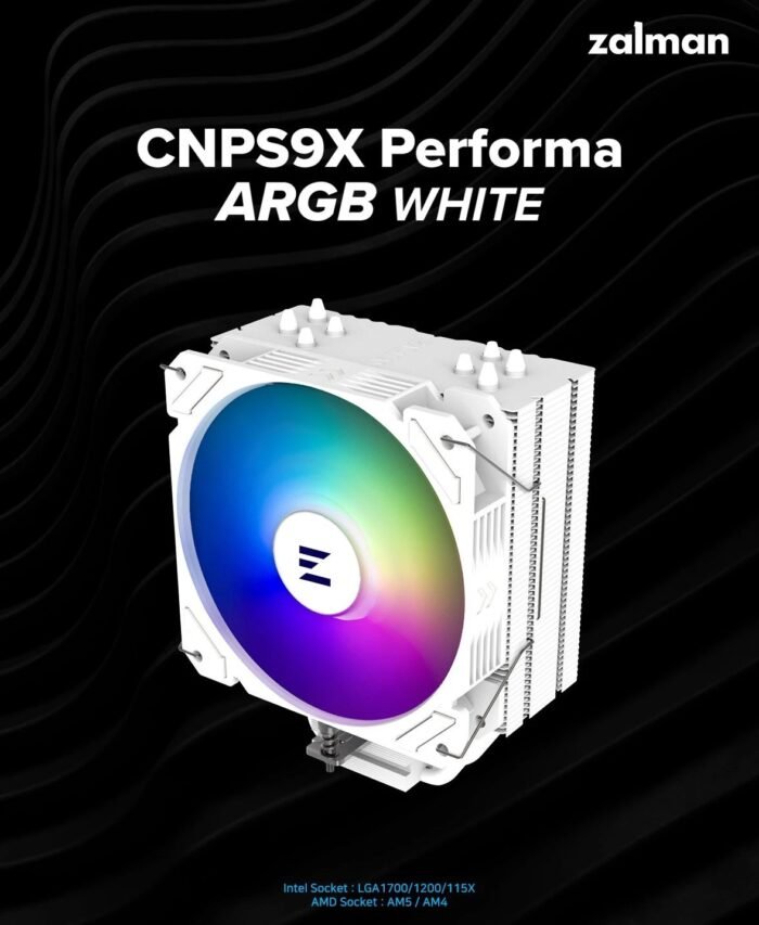 Zalman охладител за процесор CPU Cooler CNPS9X PERFORMA ARGB WHITE - aRGB - LGA1700/AM5 - Image 6