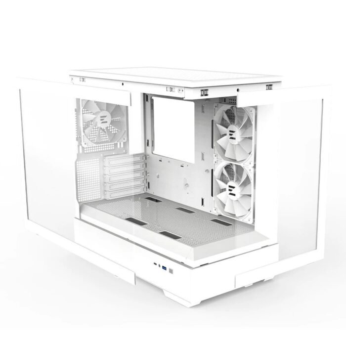 Zalman кутия Case mATX - P30 White - aRGB, Tempered Glass - Image 6
