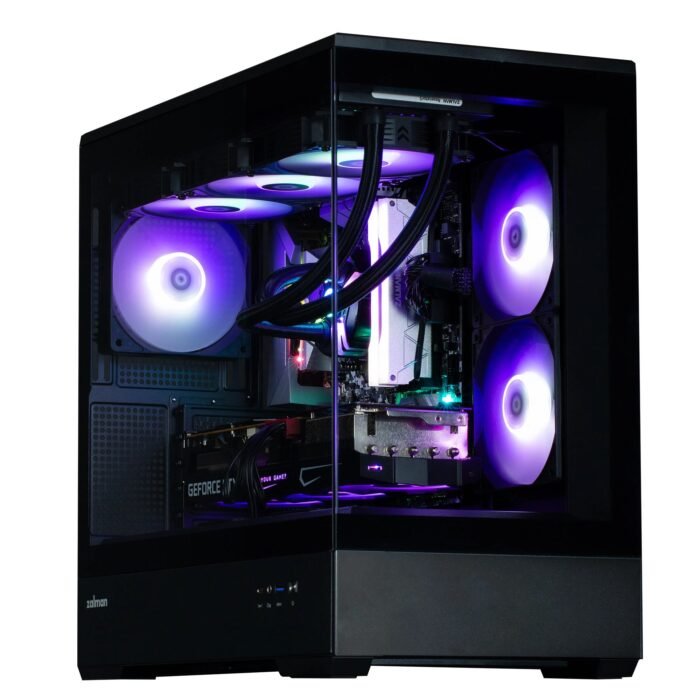 Zalman кутия Case mATX - P30 Black - aRGB, Tempered Glass - Image 1