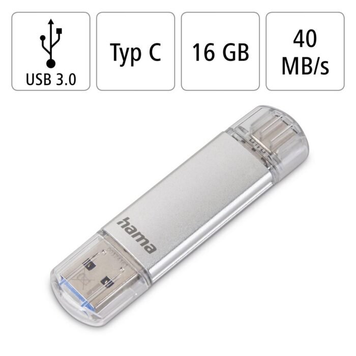 USB памет HAMA Тип USB-C/ USB-A 3.0 Laeta, 16GB, 40Mb/s - Image 6
