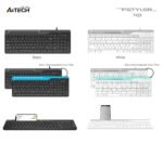Жична клавиатура A4tech Fstyler FK25, Стойка за телефон, Кирилизирана, Черна - Image 5
