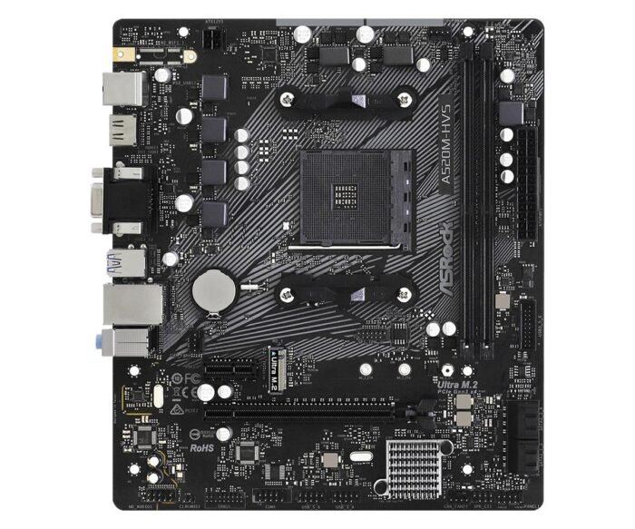 Дънна платка ASRock A520M-HVS, Socket AM4, mATX - Image 2