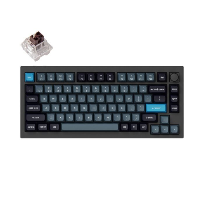 Клавиатура Keychron Q1 Pro Black-Blue QMK TKL K Pro Brown Switch RGB LED PBT - Image 2