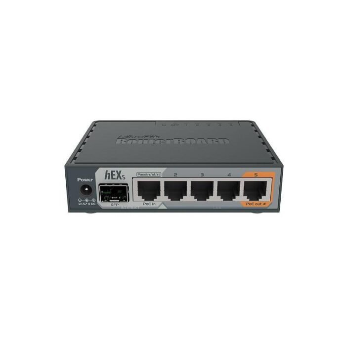 Рутер MiKrotik hEX S - RB760iGS, 5 x 10/100/1000 Mbps, Черен - Image 1