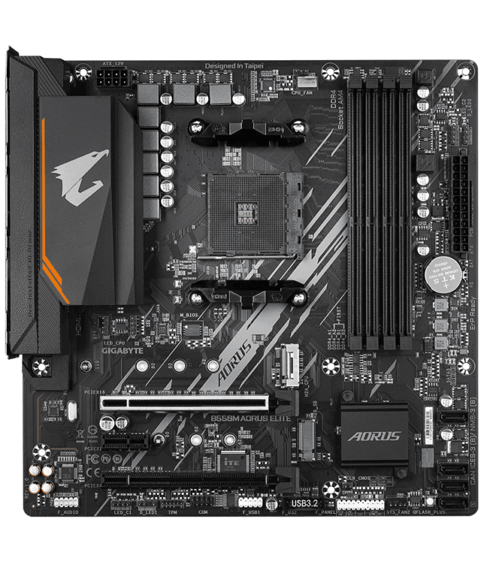 Дънна платка GIGABYTE B550M AORUS ELITE, Socket AM4 - Image 1