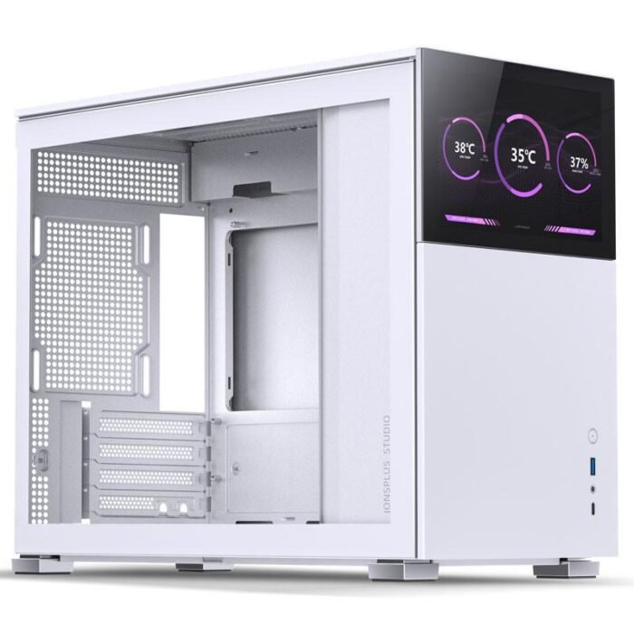 Кутия Jonsbo D31 Screen TG, mATX, Бял - Image 1