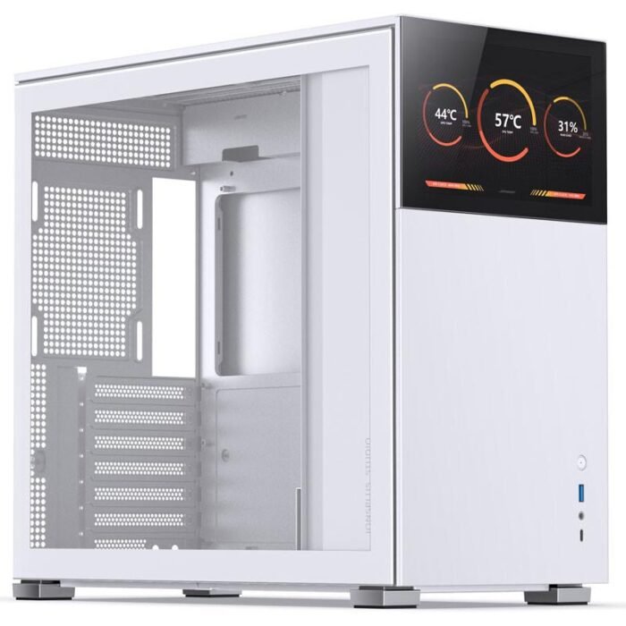 Кутия Jonsbo D41 Screen TG, mATX, Бял - Image 1