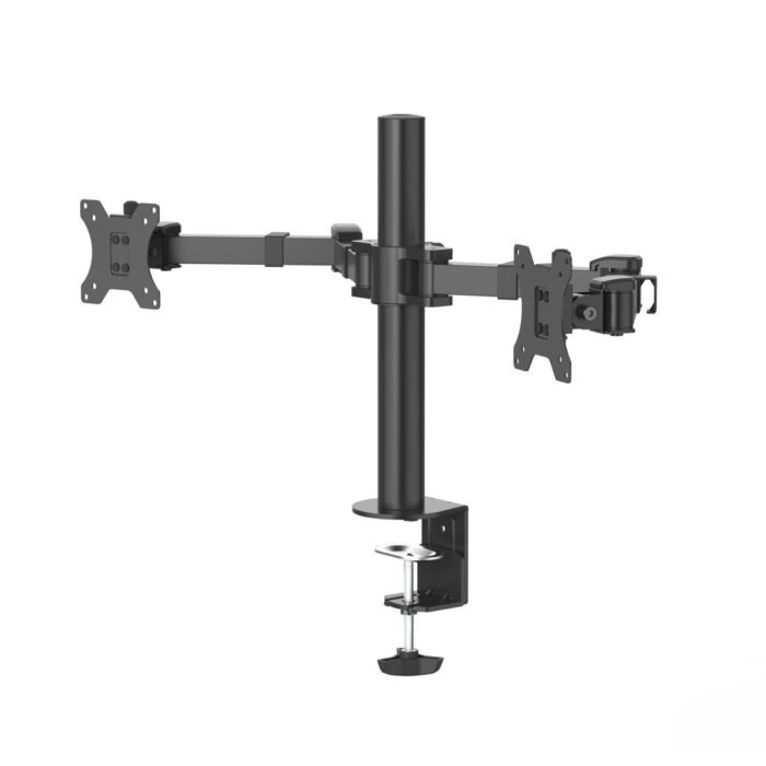 Стойка за 2 монитора за бюро HAMA Регулируема, 13" - 35", 15 кг, Swivel/Tilt, Черна - Image 1