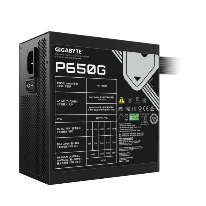 Захранващ блок Gigabyte P650G, 650W, 80+ Gold - Image 5