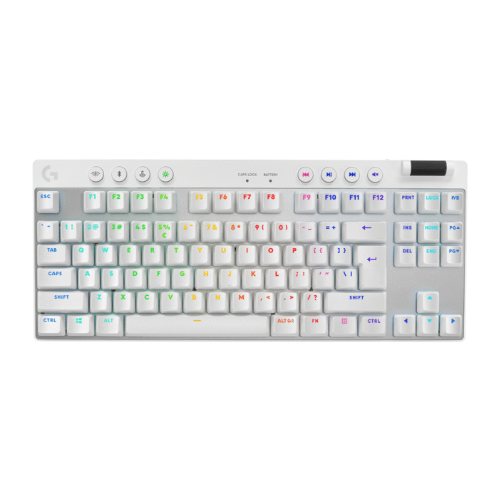 Геймърска механична клавиатура Logitech G Pro X TKL White - Tactile - Image 1