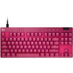 Геймърска механична клавиатура Logitech G Pro X RAPID TKL, Magnetic Analog Switch, Magenta