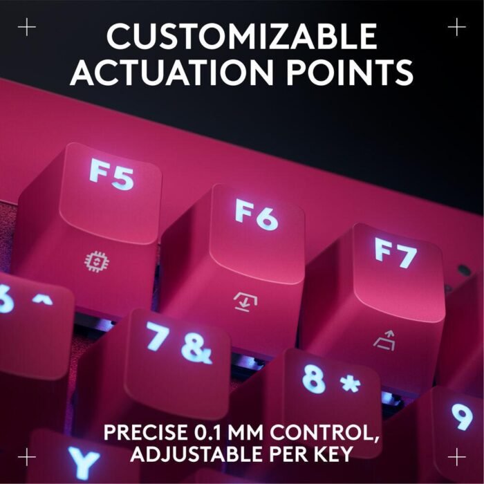 Геймърска механична клавиатура Logitech G Pro X RAPID TKL, Magnetic Analog Switch, Magenta - Image 4