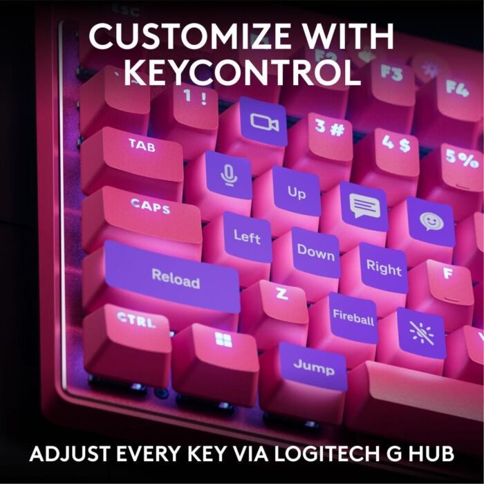 Геймърска механична клавиатура Logitech G Pro X RAPID TKL, Magnetic Analog Switch, Magenta - Image 5