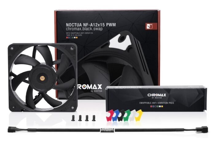 Вентилатор Noctua 120mm NF-A12x15 PWM chromax.black.swap - Image 3