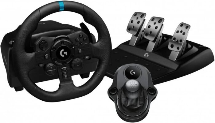 Волан LOGITECH G923 + LOGITECH скоростен лост за PS4/PS5/PC - Image 1