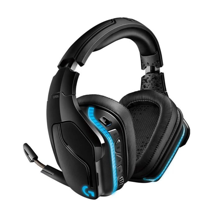 Геймърски слушалки Logitech,  G935 7.1 Wireless 7.1 Surround Lightsync, Безжични, Черни - Image 1