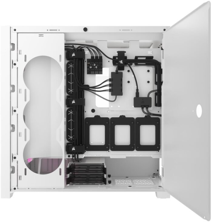 Кутия Corsair iCUE 5000D RGB Airflow Mid Tower, Tempered Glass, Бяла - Image 8