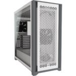 Кутия Corsair 5000D Airflow Mid Tower, Tempered Glass, Бяла