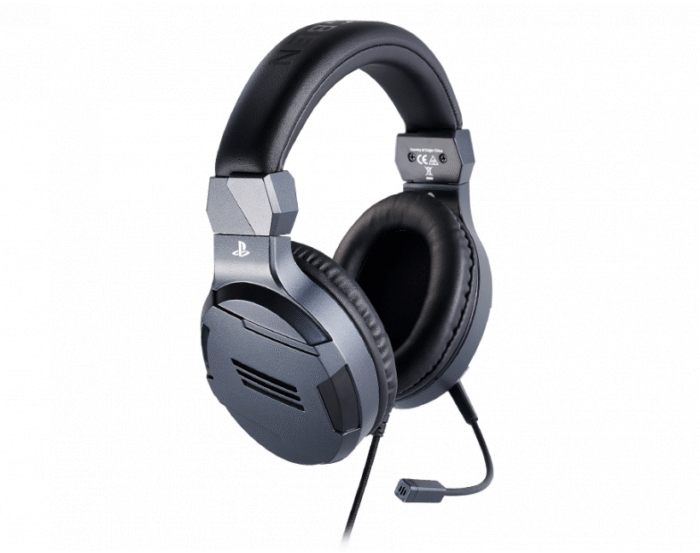 Геймърски слушалки Nacon Bigben PS4 Official Headset V3 Titanium, Микрофон, Сив - Image 3