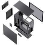 Кутия Jonsbo D41 Screen TG, mATX, Черна - Image 9