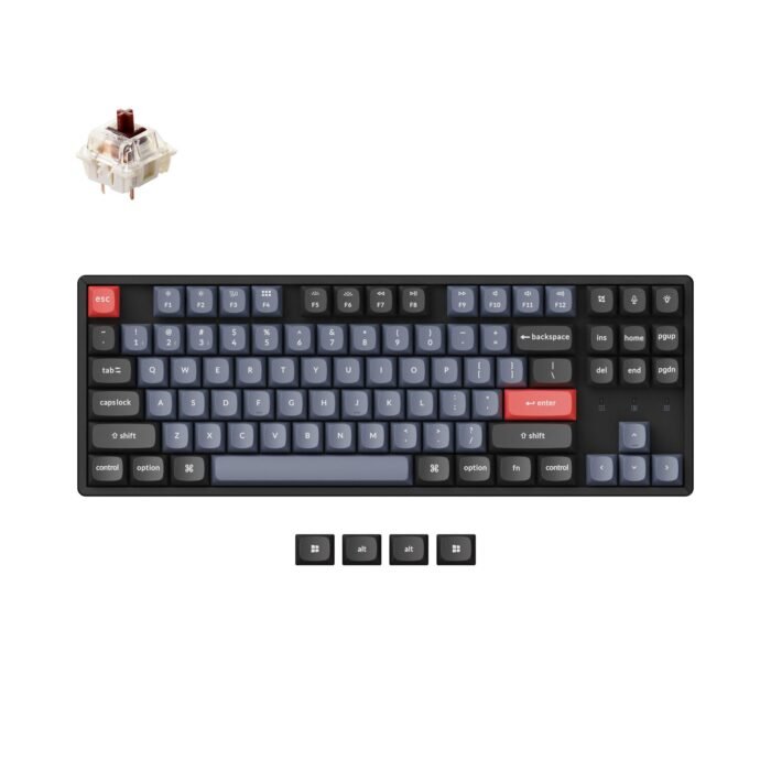 Геймърска механична клавиатура Keychron K8 Pro TKL Gateron G Pro(Hot Swappable) Brown Switch RGB Backlight Aluminium Frame - Image 1