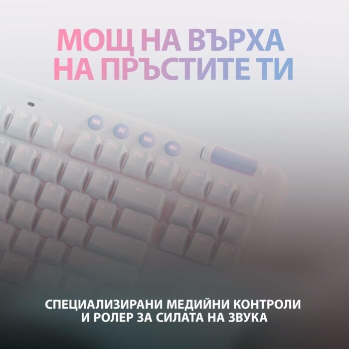 Безжична геймърска механична клавиатура Logitech G G715, TKL, Tactile, RGB LED, US Layout, бяла - Image 8