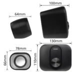 Озвучителна система EWENT Eminent 2.1, 3.5 mm, USB, 11W - Image 7