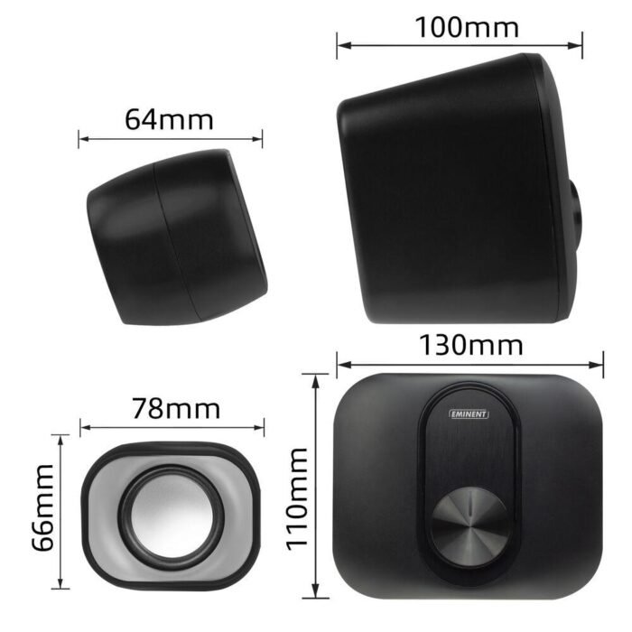 Озвучителна система EWENT Eminent 2.1, 3.5 mm, USB, 11W - Image 7