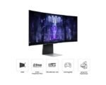 Монитор Samsung Odyssey OLED G8 G85SB 34" CURVED 1800R, 175 Hz, 0.1ms GTG, 3440x1440, 2xUSB-C, Mini DP, Micro HDMI, Speakers, Silver - Image 6