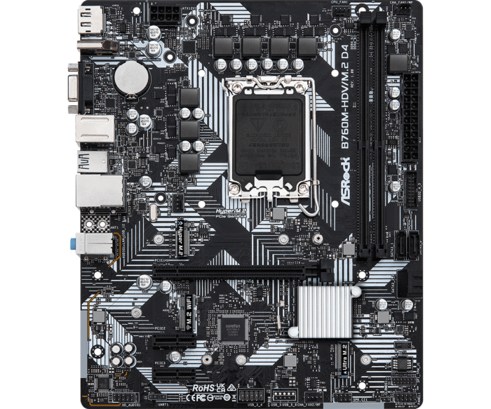 Дънна платка ASRock B760M-HDV M.2, LGA1700, ATX - Image 1