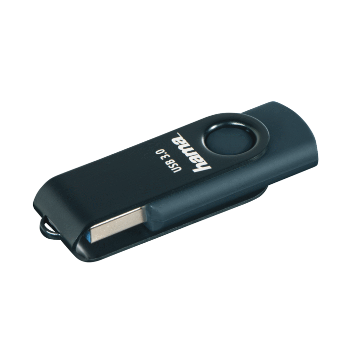 USB памет HAMA Rotate, 128GB, USB 3.0 90 MB/s, Петролно синьо - Image 1