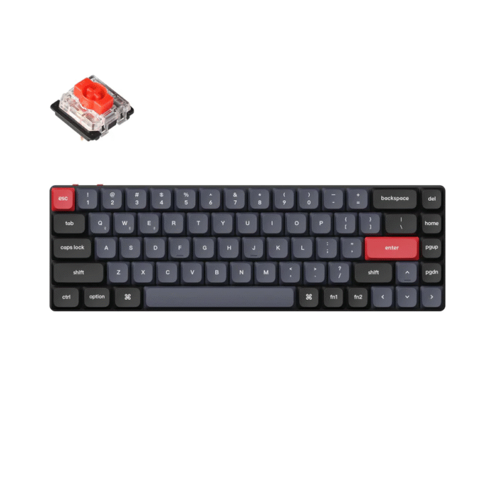 Геймърска Механична клавиатура Keychron K7 Pro QMK/VIA 65% Hot-Swappable Low Profile Gateron Red Switch RGB Backlight - Image 1