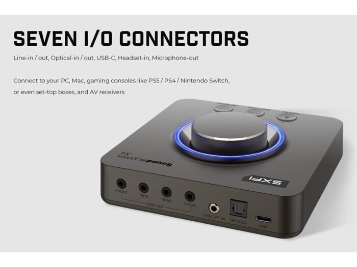 Външна звукова карта Creative Sound Blaster X4, USB-C, DAC, Super X-FI, TOSLINK - Image 2