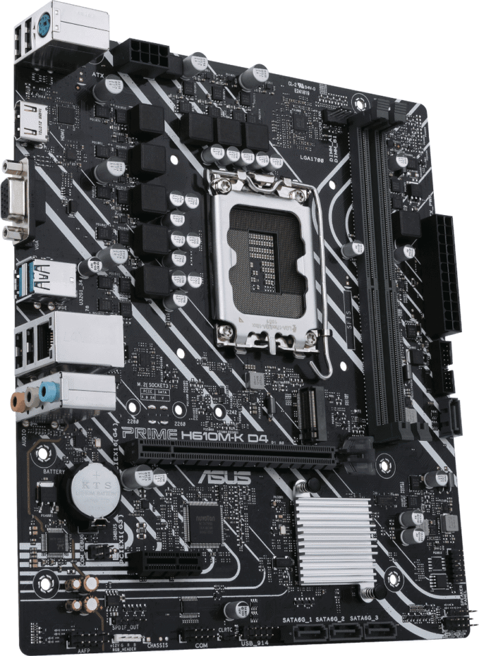Дънна платка ASUS PRIME H610M-K D4, LGA 1700 mATX - Image 3