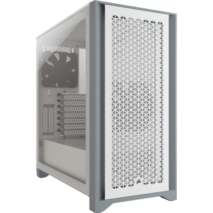 Кутия Corsair 4000D Airflow Mid Tower, Tempered Glass, Бяла - Image 1