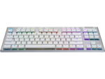 Безжична геймърска механична клавиатура Logitech, G915 TKL White Lightsync RGB, Tactile суичове - Image 2