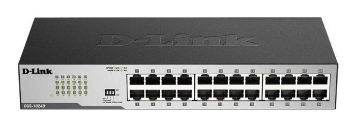 Суич D-Link DGS-1024D/E, 24 портов 10/100/1000, Desktop, rack mount - Image 1