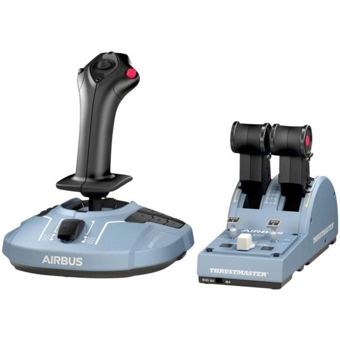 Жичен джойстик Thrustmaster TCA Officer Pack Airbus Edition, авиосимулатор за PC, Черен/Син - Image 1