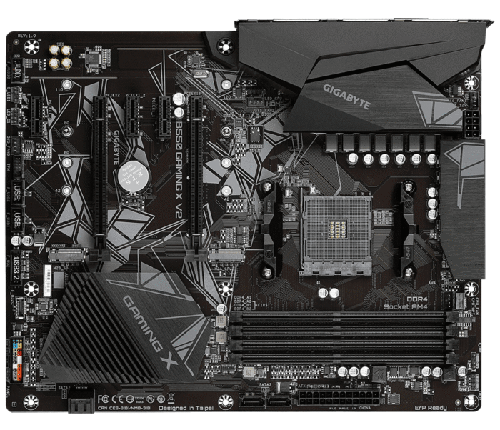 Дънна платка GIGABYTE B550 GAMING X V2 Socket AM4, 4 x DDR4, RGB Fusion, V2 (rev. 1.0) - Image 2