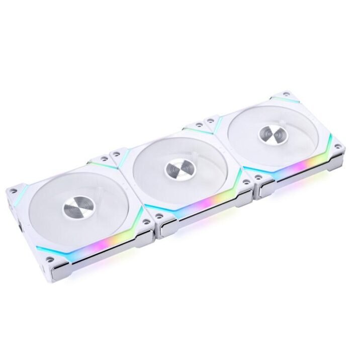 Вентилатори Lian-Li UNI SL120 V2 RGB PWM, 3 броя в комплект, Включен контролер, Бял - Image 1