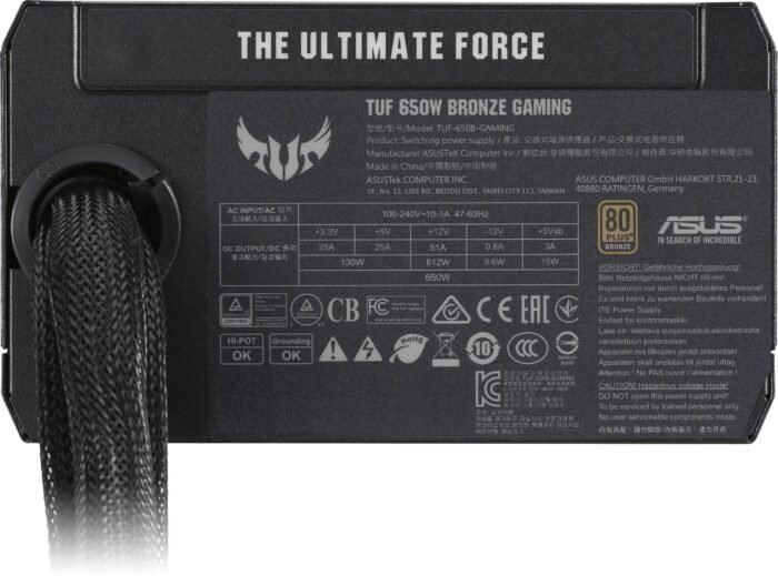 Захранващ блок ASUS TUF Gaming 650W, 80+ Bronze - Image 6