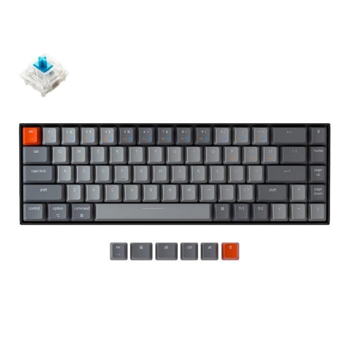 Геймърска Механична клавиатура Keychron K6 Hot-Swappable 65% Gateron Blue Switch RGB LED ABS - Image 2